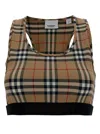 Burberry Sleeveless Check Crop Top In Multicolor