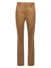 Burberry Straight Leg Trousers With Front Pleat In Beige