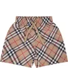 BURBERRY BEIGE SWIMSUIT FOR BABY BOY WITH VINTAGE CHECK