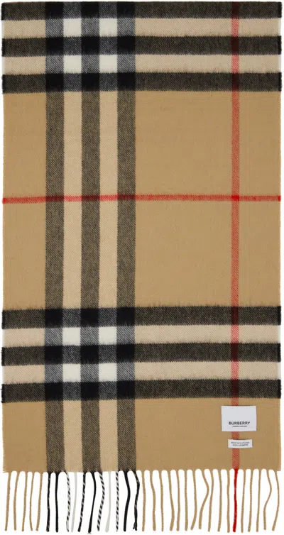 BURBERRY BEIGE 'THE BURBERRY CHECK' SCARF
