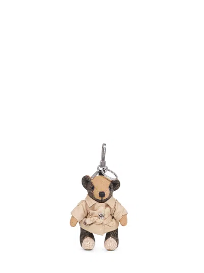 Burberry Beige Thomas Teddy Bear Charm In Brown