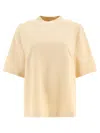 Burberry Cream Terry Fabric Oversize T-shirt In Beige