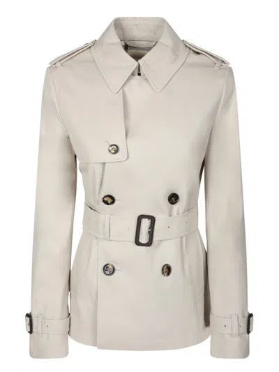 Burberry Beige Trench Coat With Pointed Collar