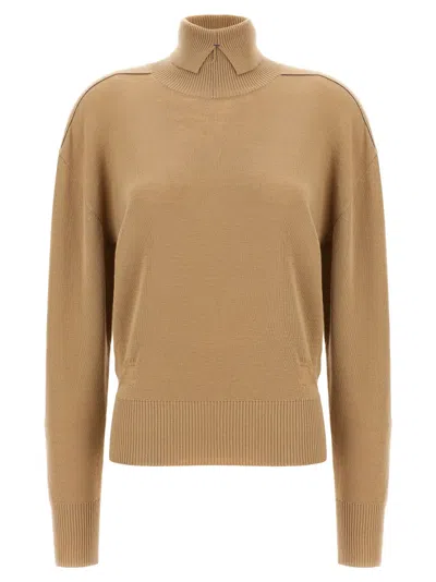 BURBERRY BEIGE TURTLE-NECK SWEATER