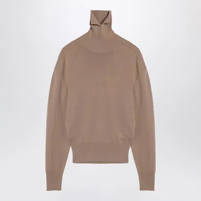 Burberry Beige Turtleneck Sweater In Brown