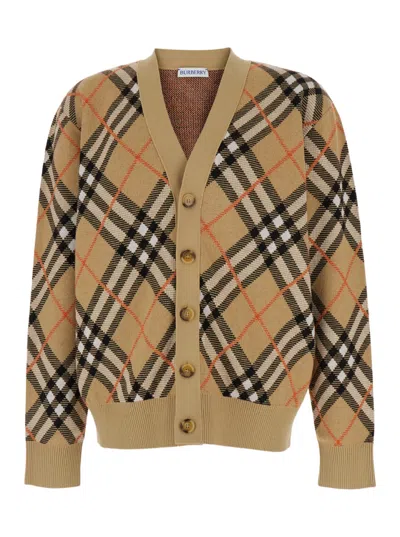 BURBERRY BEIGE V NECK SWEATER