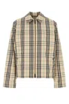 Burberry Checked Cotton-flannel Harrington Jacket In Beige