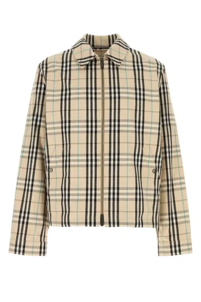 BURBERRY BEIGE VINTAGE CHECK COTTON JACKET