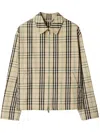 Burberry Checked Cotton-flannel Harrington Jacket In Neutrals