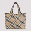 Burberry Ered\n\nmedium Checkered Tote In Beige
