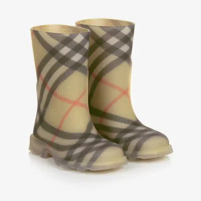 Burberry Beige Vintage Check Rain Boots