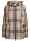 Burberry Everton Checked Zip-up Jacket In Beige