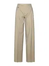 BURBERRY BEIGE VIRGIN WOOL TROUSERS