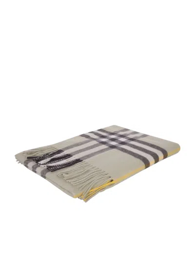 Burberry Beige Washed Giant Check Scarf