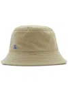 Shop Burberry Beige Wide Brim Cotton Hat