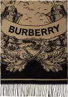 Burberry Beige Reversible Ekd Cashmere Scarf