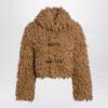 Burberry Beige Wool-blend Short Jacket Women In Brown