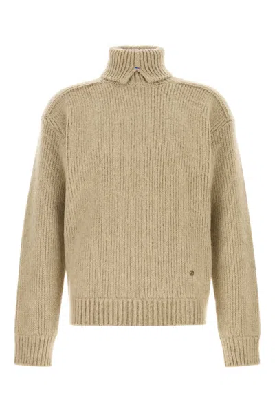 BURBERRY BURBERRY BEIGE WOOL BLEND SWEATER