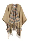 Burberry Check Wool Cape