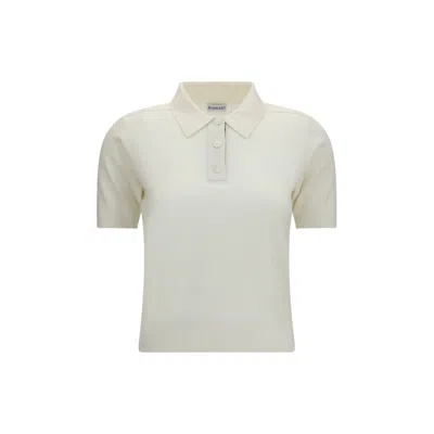 Burberry Beige Wool Oves Aries Polo Shirt In White
