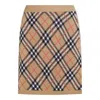 Burberry Embroidered Wool Blend Mini Skirt In Brown