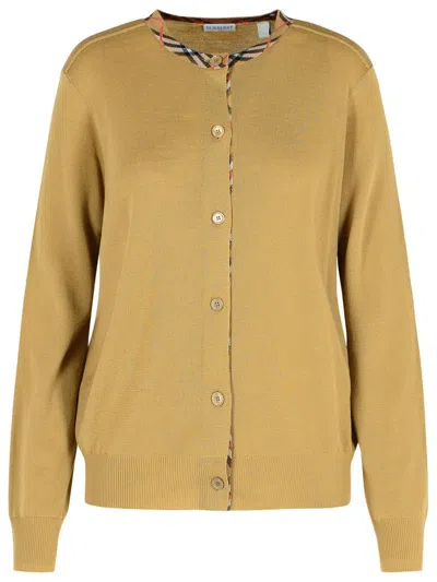 Burberry Beige Wool Sweater In Brown