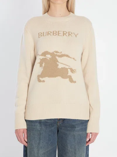BURBERRY BURBERRY BEIGE WOOL SWEATER