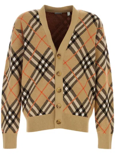 Burberry Beige Wool Vintage Check Sweater