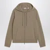 Burberry Beige Zip Sweatshirt In Cashmere Blend In Brown