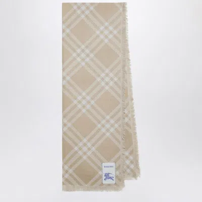 Burberry Beige/ecru Check And Scarf In Sand