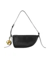 Burberry Curved Shape Gold-tone Hardware Shoulder Bag In Black