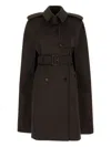 Burberry Belmont Trench Cape In Brown