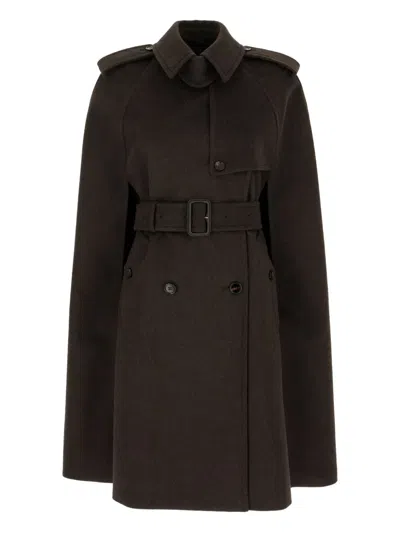Burberry Belmont Trench Cape In Brown