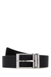 Burberry Printed Canvas Belt In Black