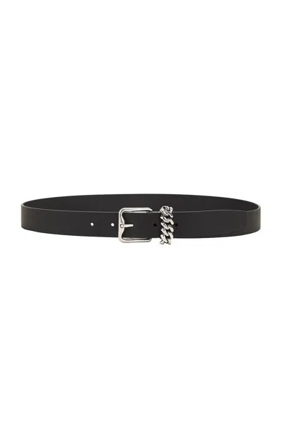 Burberry Belt In Black & Palladio