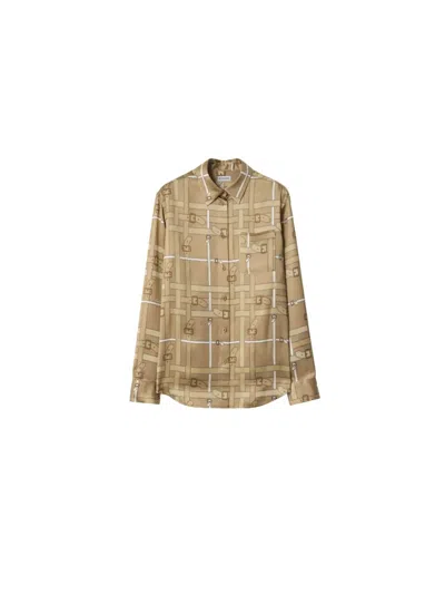 BURBERRY BELT-BUCKLE PATTERN SHIRT
