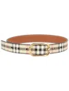 Burberry Check Pattern Belt For Women In Multi