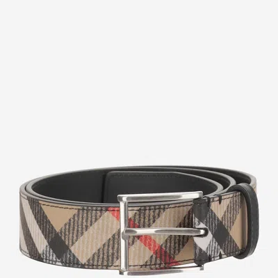 Burberry Belt Check In Gray