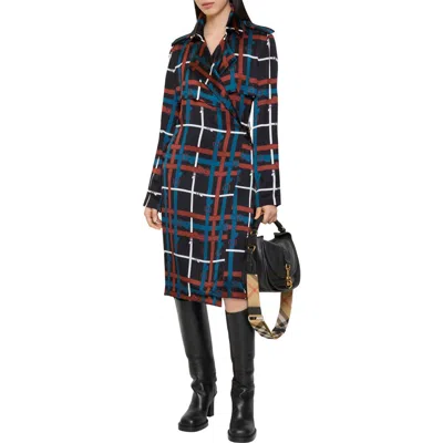 BURBERRY BURBERRY BELT CHECK VISCOSE TRENCH DRESS