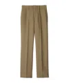 Burberry Wool Tailored Trousers In Bodhi Tree/mountain