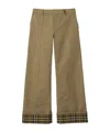 Burberry Check-trim Wide-leg Trousers In Mountain
