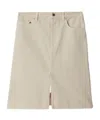 Burberry Belt-loop Denim Skirt In Nude
