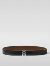 Burberry Adjustable Reversible Belt Smooth Finish In Black