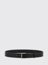 Burberry Rectangular Buckle Leather Belt In Black