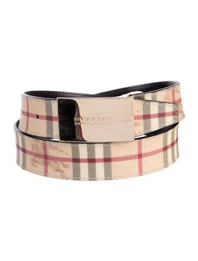 Pre-owned Burberry Belt In Neutral