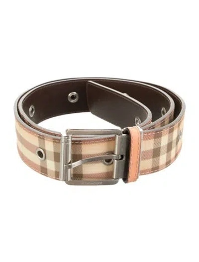 Pre-owned Burberry Belt In Neutral