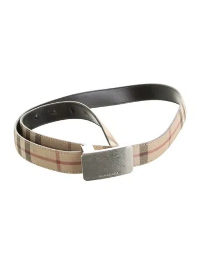 Pre-owned Burberry Belt In Neutrals