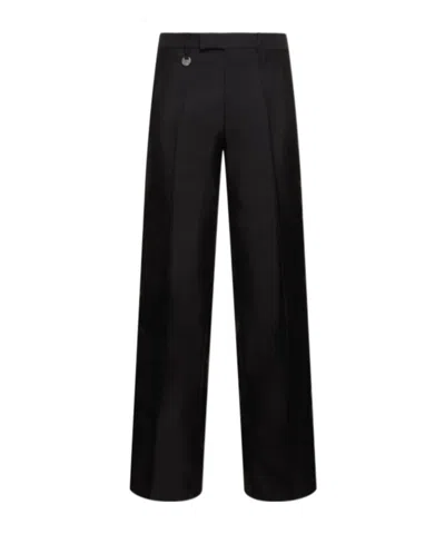 Burberry Wool-blend Tailored Trousers In Black