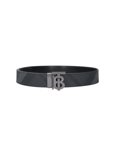 Burberry Belt "tb" In Gray