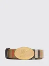 Burberry Leather Ekd Stamp Reversible Belt In Brown